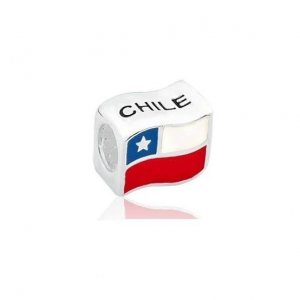 Berloque Bandeira Chile Prata 925 - 2644