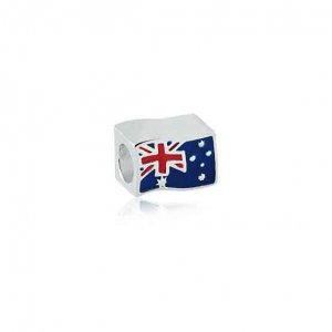 Berloque Bandeira Austrália Prata 925 - 3073