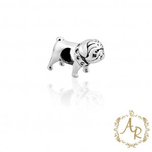 Berloque Separador Cachorro Pug Prata 925 - 2670