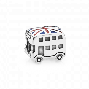 Berloque Ônibus Londres Bandeira  Prata 925 - 2951