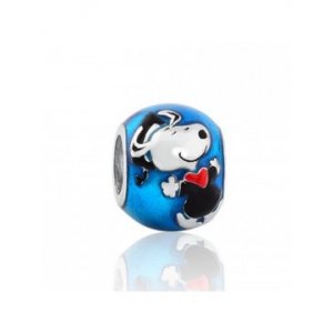 Berloque Separador Snoopy Azul Prata 925 - 2397