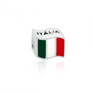 Berloque Bandeira Itália Prata 925 - 2645